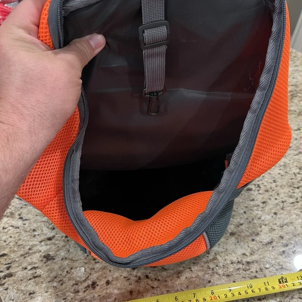 WOYYHO Dog Pet Carrier Backpack Mesh Breathable Head-Out-Orange Large Read